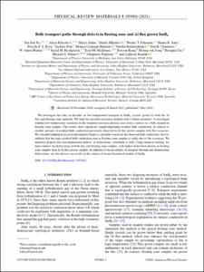 Bulk transport paths through defects in floating zone and Al flux grown SmB6