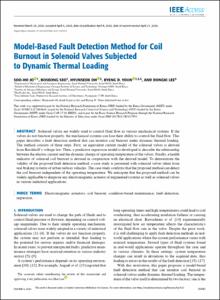 Model-based fault detection method for coil burnout in solenoid valves subjected to dynamic thermal loading