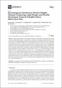 Electromagnetic Interference Shield of Highly Thermal-Conducting, Light-Weight, and Flexible Electrospun Nylon 66 Nanofiber-Silver Multi-Layer Film