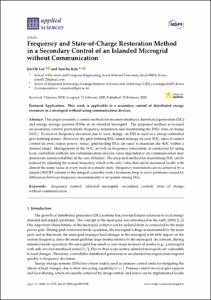 Frequency and State-of-Charge Restoration Method in a Secondary Control of an Islanded Microgrid without Communication