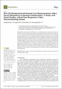 How Do Background and Remote User Representations Affect Social Telepresence in Remote Collaboration?: A Study with Portal Display, a Head Pose-Responsive Video Teleconferencing System