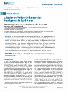 A Review on Vehicle-Grid-Integration Development in South Korea