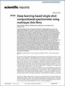 Deep Learning-Based Single-Shot Computational Spectrometer Using Multilayer Thin Films