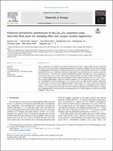 Enhanced ferroelectric performance in Hf0.5Zr0.5O2 capacitors using ultra-thin MoS2 layer for clamping effect and oxygen vacancy suppression