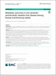Metabolic outcomes in non-alcoholic and alcoholic steatotic liver disease among Korean and American adults