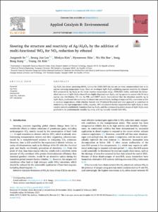 Steering the structure and reactivity of Ag/Al2O3 by the addition of multi-functional WOx for NOx reduction by ethanol