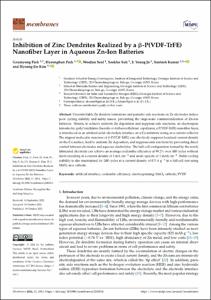 Inhibition of Zinc Dendrites Realized by a beta-P(VDF-TrFE) Nanofiber Layer in Aqueous Zn-Ion Batteries