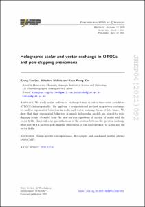 Holographic scalar and vector exchange in OTOCs and pole-skipping phenomena
