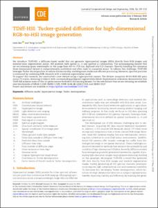 TDiff-HSI: Tucker-guided diffusion for high-dimensional RGB-to-HSI image generation