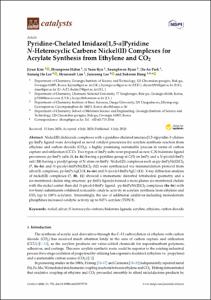 Pyridine-Chelated Imidazo[1,5-a]Pyridine N-Heterocyclic Carbene Nickel(II) Complexes for Acrylate Synthesis from Ethylene and CO2