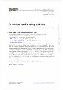 On the chaos bound in rotating black holes