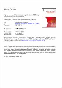 High-fat diet-induced dopaminergic dysregulation induces REM sleep fragmentation and ADHD-like behaviors