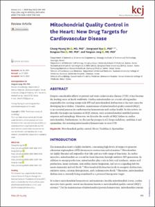 Mitochondrial Quality Control in the Heart: New Drug Targets for Cardiovascular Disease