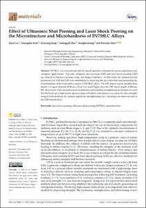 Effect of Ultrasonic Shot Peening and Laser Shock Peening on the Microstructure and Microhardness of IN738LC Alloys