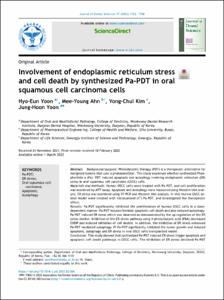 Involvement of endoplasmic reticulum stress and cell death by synthesized Pa-PDT in oral squamous cell carcinoma cells
