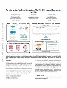 An Interactive Tool for Simulating Mid-Air Ultrasound Tactons on the Skin