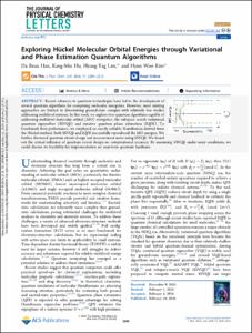 Exploring Huckel Molecular Orbital Energies through Variational and Phase Estimation Quantum Algorithms