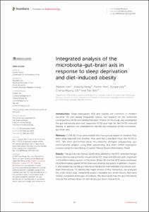 Integrated analysis of the microbiota-gut-brain axis in response to sleep deprivation and diet-induced obesity