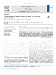 Pose localization of leader–follower networks with direction measurements