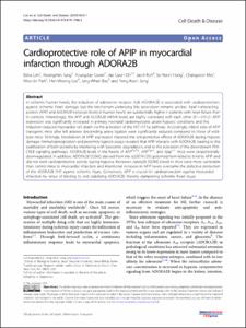 Cardioprotective role of APIP in myocardial infarction through ADORA2B
