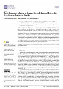 Topic recommendation to expand knowledge and interest in question-and-answer agents