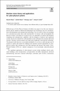 Machine vision theory and applications for cyber-physical systems