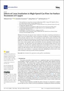 Effects of Laser Irradiation in High-Speed Gas Flow for Surface Treatments of Copper