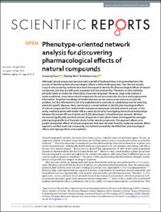 Phenotype-oriented network analysis for discovering pharmacological effects of natural compounds