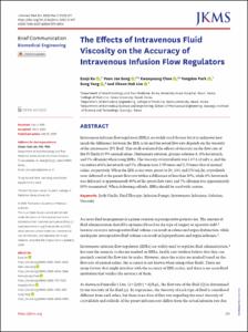 The Effects of Intravenous Fluid Viscosity on the Accuracy of Intravenous Infusion Flow Regulators