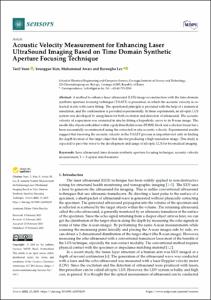 Acoustic Velocity Measurement for Enhancing Laser UltraSound Imaging Based on Time Domain Synthetic Aperture Focusing Technique