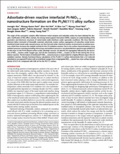 Adsorbate-driven reactive interfacial Pt-NiO1?x nanostructure formation on the Pt3Ni(111) alloy surface
