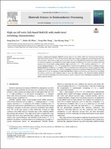 High on/off ratio ZnS-based ReRAM with multi-level switching characteristics