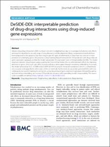 DeSIDE-DDI: interpretable prediction of drug-drug interactions using drug-induced gene expressions