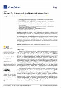 Bacteria for Treatment: Microbiome in Bladder Cancer