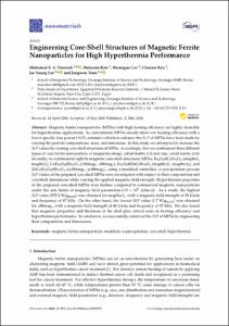 Engineering core-shell structures of magnetic ferrite nanoparticles for high hyperthermia performance