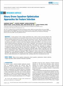 Binary Drone Squadron Optimization Approaches for Feature Selection