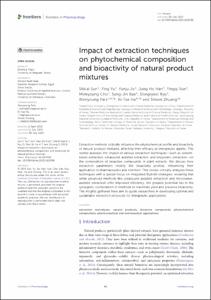 Impact of extraction techniques on phytochemical composition and bioactivity of natural product mixtures