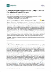 Compressive sensing spectroscopy using a residual convolutional neural network