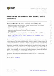 Deep learning bulk spacetime from boundary optical conductivity