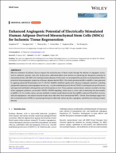 Enhanced Angiogenic Potential of Electrically Stimulated Human Adipose‐Derived Mesenchymal Stem Cells (MSCs) for Ischemic Tissue Regeneration