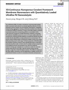 3D-Continuous Nanoporous Covalent Framework Membrane Nanoreactors with Quantitatively Loaded Ultrafine Pd Nanocatalysts