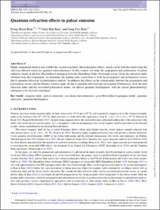 Quantum refraction effects in pulsar emission