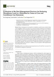 Evaluation of the Best Management Practices for Reducing Phosphorus Load in a Watershed in Terms of Cost and Greenhouse Gas Emissions