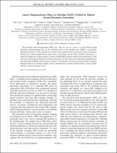 Linear Magnetoelectric Phase in Ultrathin MnPS3 Probed by Optical Second Harmonic Generation