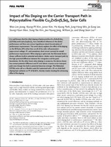 Impact of Na Doping on the Carrier Transport Path in Polycrystalline Flexible Cu2ZnSn(S,Se)(4)Solar Cells