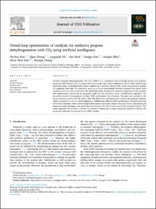 Closed-loop optimization of catalysts for oxidative propane dehydrogenation with CO2 using artificial intelligence