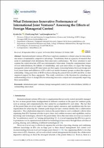 What Determines Innovative Performance of International Joint Ventures? Assessing the Effects of Foreign Managerial Control