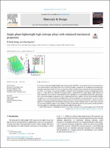 Single-phase lightweight high-entropy alloys with enhanced mechanical properties