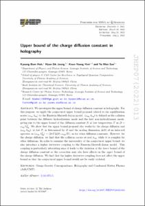 Upper bound of the charge diffusion constant in holography