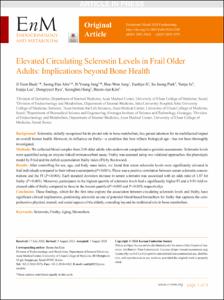 Elevated Circulating Sclerostin Levels in Frail Older Adults: Implications beyond Bone Health